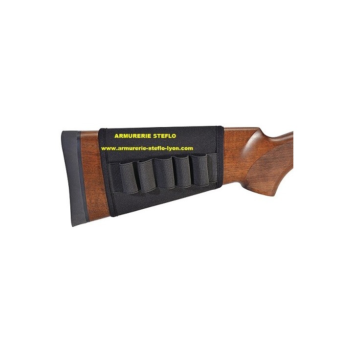 Cartouchière crosse fusil néoprène 5 cartouches