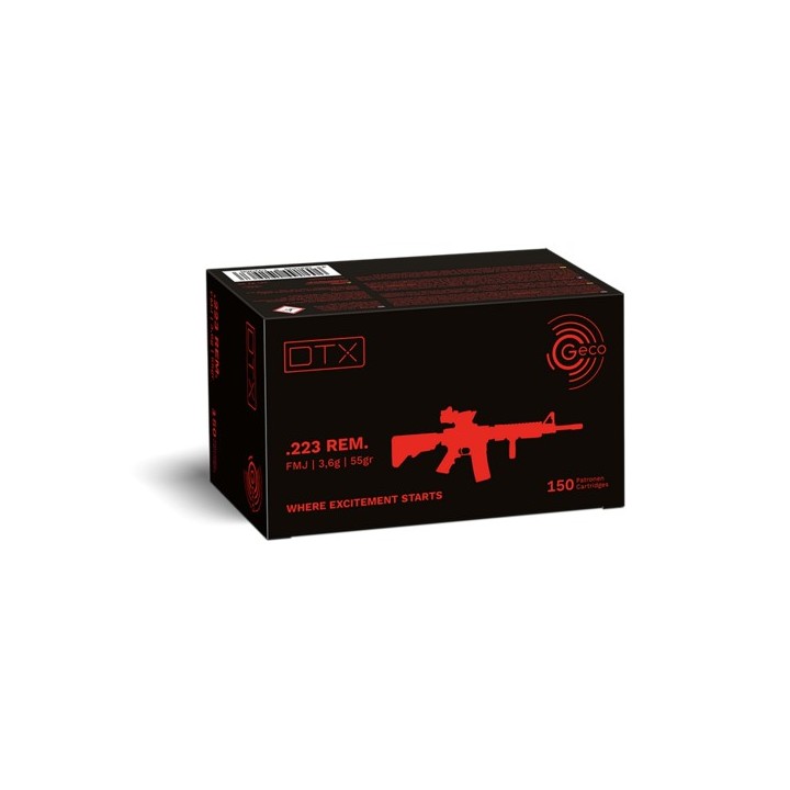 Geco 223 Rem DTX FMJ 55grs - (x150)