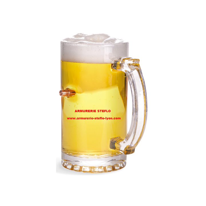 Verre à bière chope 444ml, Balle cal. 308