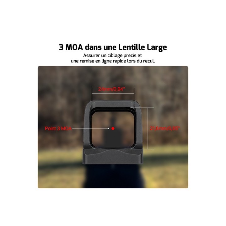 Olight Osight Viseur point rouge/vert 3MOA rechargeable