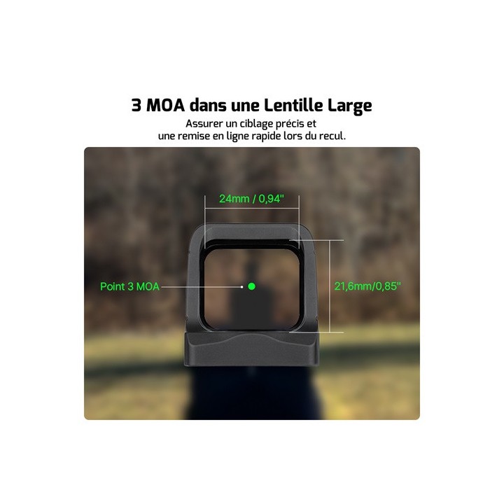 Olight Osight Viseur point rouge/vert 3MOA rechargeable