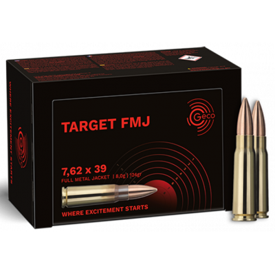 Geco Target FMJ 7.62x39 - 124grs (x50)