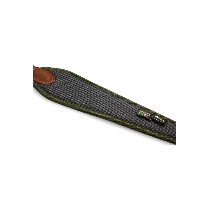 Bretelle Riserva cuir/carbone + 2 balles - grenadières Blaser