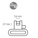 Bretelle Riserva cuir/carbone + 2 balles - grenadières Blaser