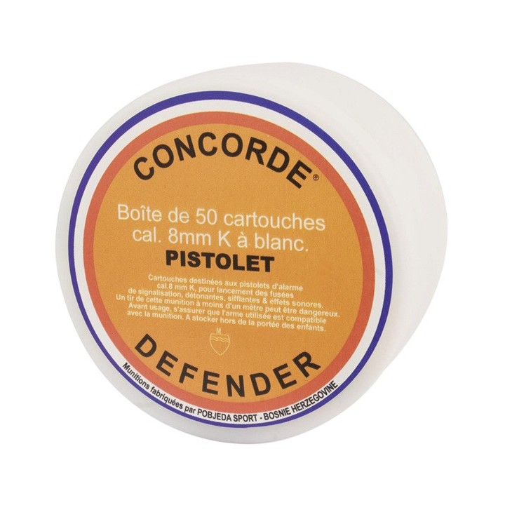 Concorde cart. à blanc 8mm - (x50)